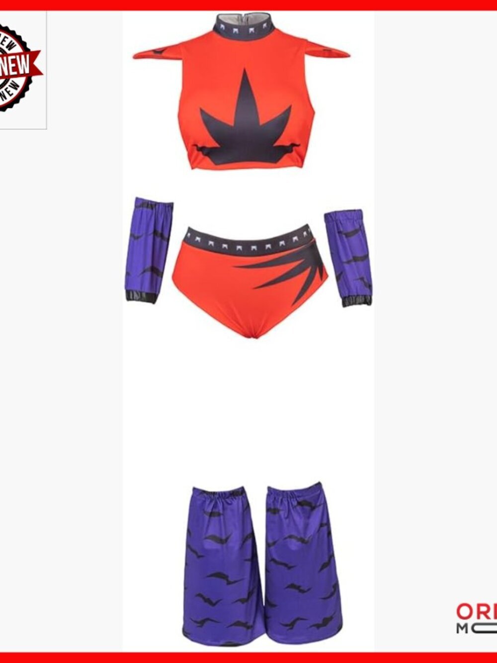 Sexy Crop Top and Shorts Outfit Halloween Costume Polyester Medium Weight